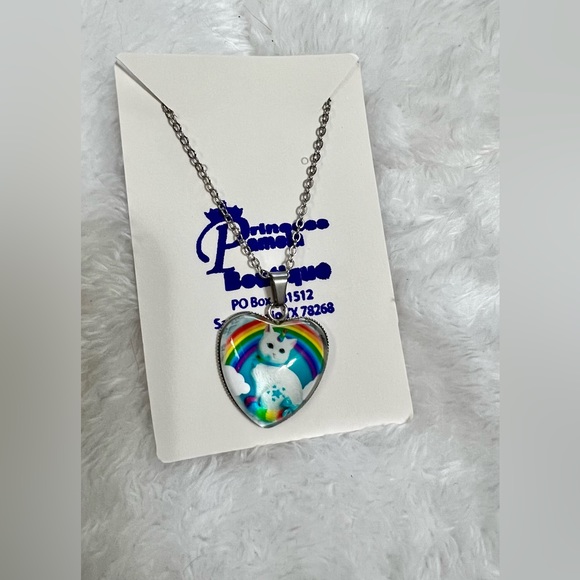 TT-Unicorn Cat and Rainbow Heart Necklace - Picture 6 of 10
